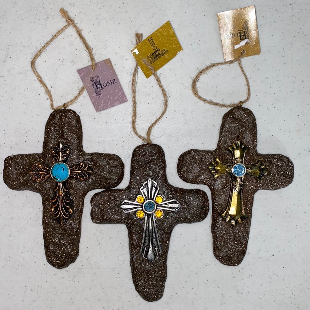 Set of 3 Wall Crosses or Ornaments